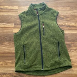 Orvis Green Fleece Recycled Sweater Vest Men’s Size Large